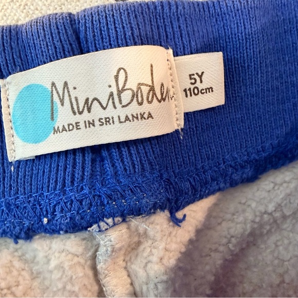Mini Boden Star Sweatpants Kids 5 Grey Blue - Picture 4 of 6